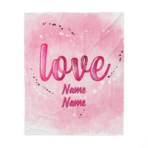 Lägg till Namn KÄRLEK Ord Cloud Rosa Valentines da