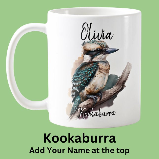 Lägg till Namn Kookaburra Australian Bird Animal Kaffemugg (Skapare uppladdad)