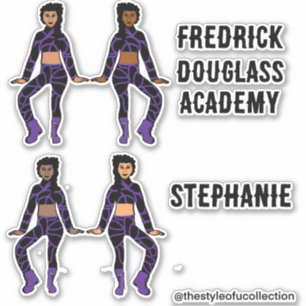 Lägg till Namn Majorette/Dancer Stickers Lila Swir Klistermärken