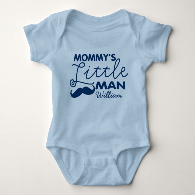 Lägg till Namn Mamma Little Man T Shirt (Framsida)