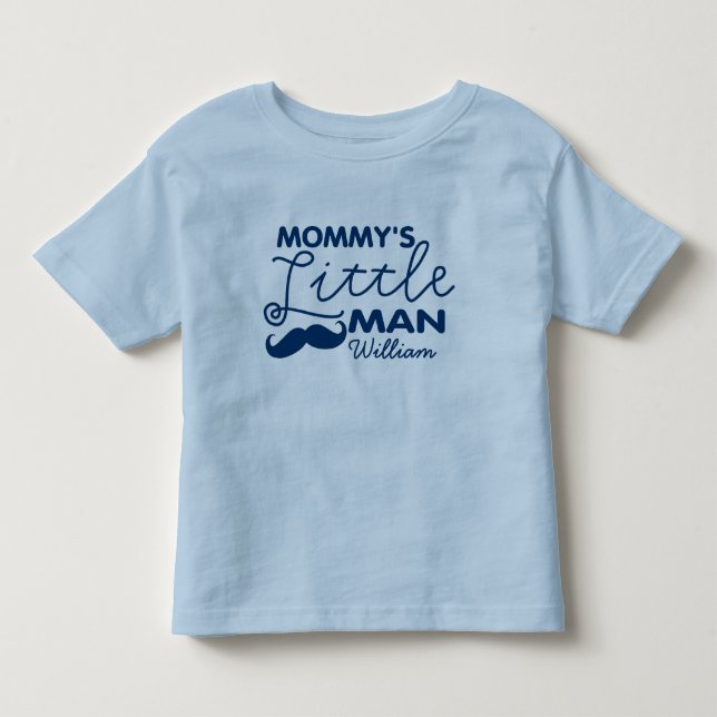 Lägg till Namn Mamma Little Man Tee (Framsida)