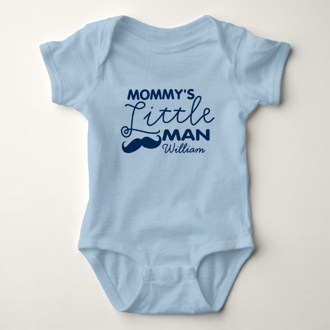 Lägg till Namn Mamma Little Man Tee Shirt (Framsida)
