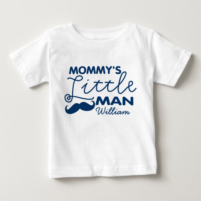 Lägg till Namn Mamma Little Man Tröja (Framsida)