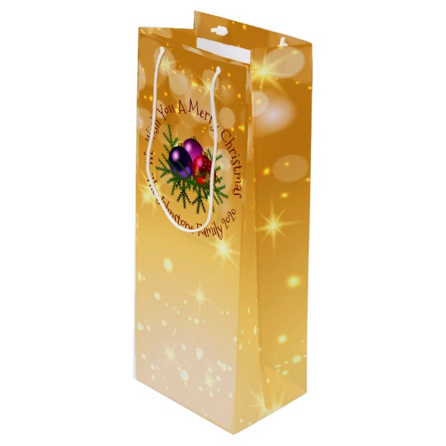 Lägg till Namn matchande jul i Guld (Framsidan Vinklad)