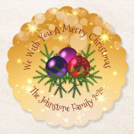 Lägg till Namn matchande jul i Guld Underlägg Papper