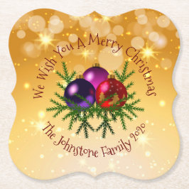 Lägg till Namn matchande jul i Guld Underlägg Papper