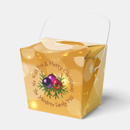 Lägg till Namn Matchande Jul på Guld Favor Box Presentaskar