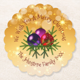 Lägg till Namn matchande jul på Guld Pappra Underl Underlägg Papper