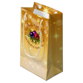 Lägg till Namn matchande jul på Guld Small Gift-bl