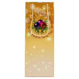 Lägg till Namn matchande jul på Guld Vin Gift-bloc