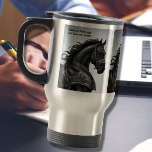 Lägg till Namn-meddelande, Stark Black Horse med A Resemugg