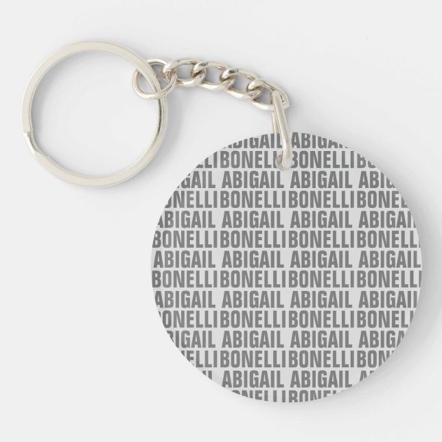 Lägg till namn-minimalistisk djärv modern grått-ch (Framsidan)