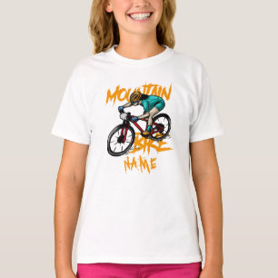 Lägg till Namn Mountain Bike Racer Rider T-Shirt