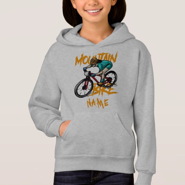 Lägg till Namn Mountain Bike Racer Rider T Shirt (Framsida)