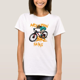 Lägg till Namn Mountain Bike Racer Rider T Shirt