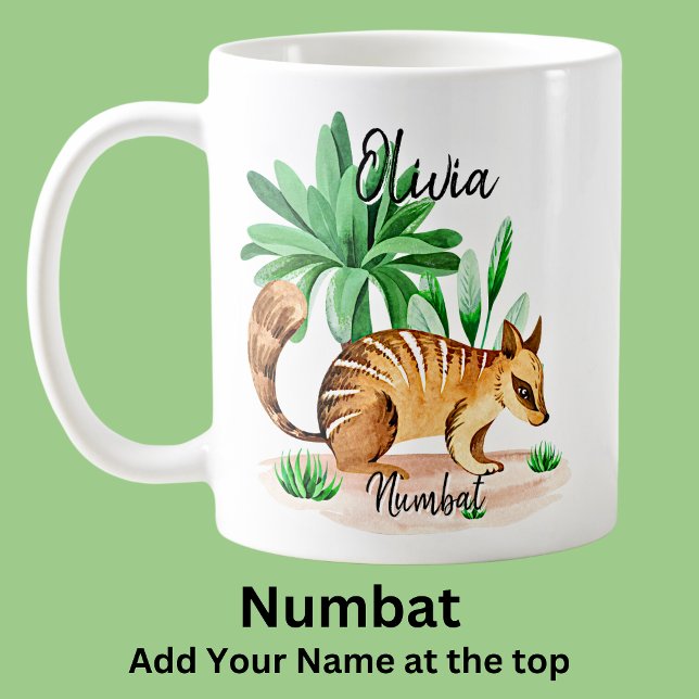 Lägg till Namn Numbat Australian Animal Kaffemugg (Skapare uppladdad)
