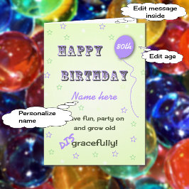 Lägg till namn och åldern blir gammal skamligt rol kort