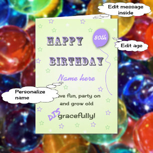 Lägg till namn och åldern blir gammal skamligt rol kort