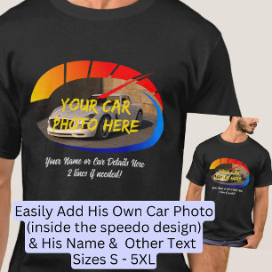 Lägg till Namn och hans bilfoto med Banner Speedo- T Shirt