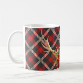 Lägg till Namn - Oh Hjort Woodland Antlers Kaffemugg