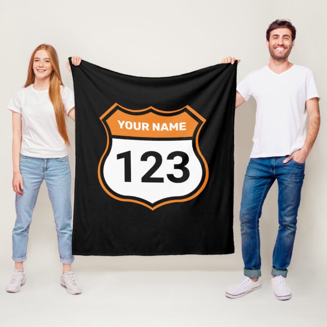 Lägg till Namn Orangen Nummersidentifiering för Tä Fleecefilt (På plats)