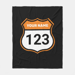 Lägg till Namn Orangen Nummersidentifiering för Tä Fleecefilt