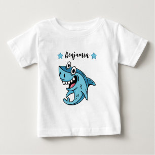 Lägg till namn på haj födelsedagspresent - haj Äls T Shirt