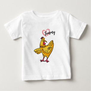 Lägg till namn på kycklingar som födelsedag, höns t shirt