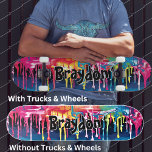 Lägg till Namn, Paint Drip Graffiti Mini Skateboard Bräda 18,5 Cm<br><div class="desc">Lägg till Namn eller någon annan text,  Paint Drip Graffiti Skateboard,  - se min butik för mycket mer underbara design.</div>
