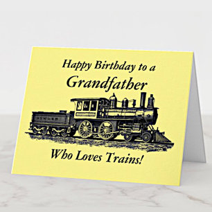 Lägg till Namn Personalize Railway Grandfather Bir Kort