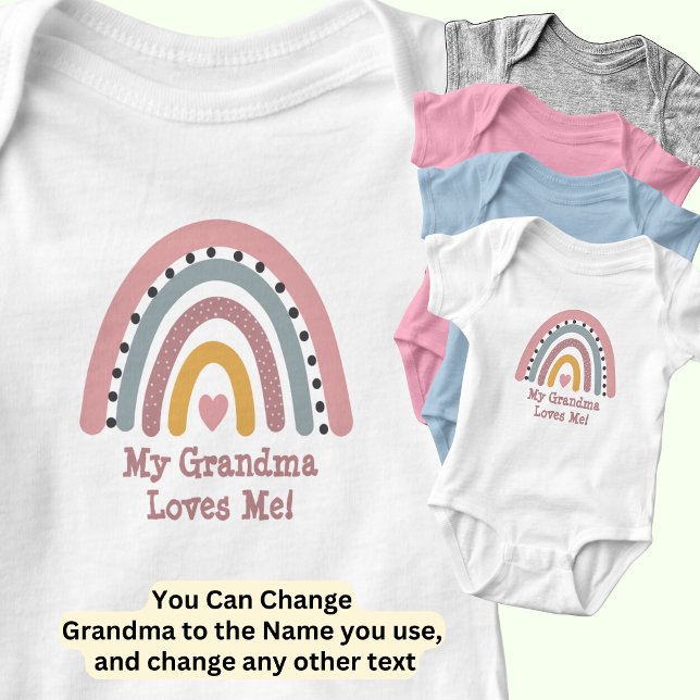 Lägg till Namn Redigera text Grandma Kärlek Me Boh T Shirt (Skapare uppladdad)