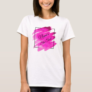 Lägg till Namn Redigera text Hon sked Mauve Push T Shirt