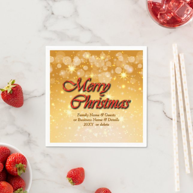 Lägg till Namn Redigera text matchande julklapp Pappersservett (Insitu)