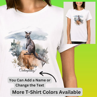 Lägg till Namn Redigera text - Sten Wallaby Waterc T Shirt