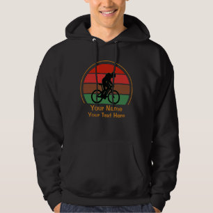 Lägg till Namn Redigera textcykel på solnedgång Hoodie