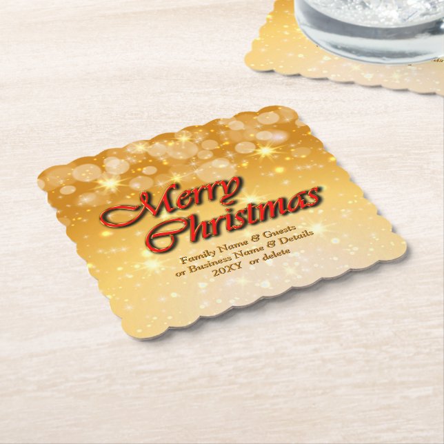 Lägg till Namn Redigera textmatchande jul Underlägg Papper (Vinklad)