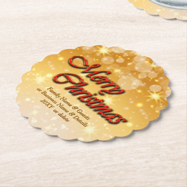 Lägg till Namn Redigera textmatchande jul Underlägg Papper (Vinklad)