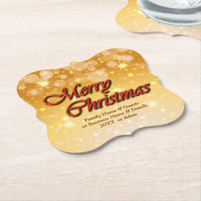 Lägg till Namn Redigera textmatchande jul Underlägg Papper (Vinklad)