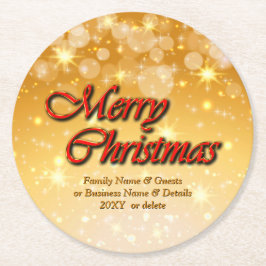 Lägg till Namn Redigera textmatchande jul Underlägg Papper Rund