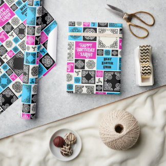 Lägg till Namn & relation, Magenta på födelsedagen Presentpapper