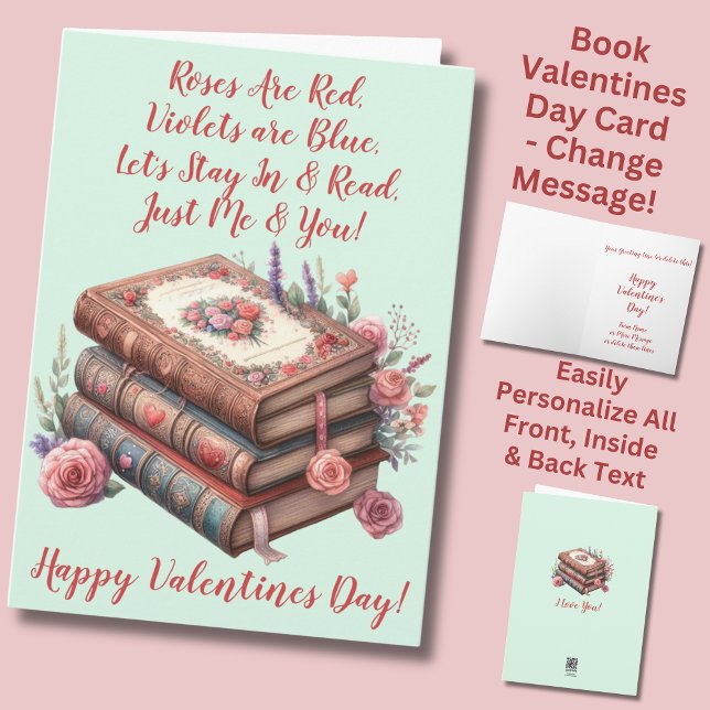 Lägg till Namn, Ro är rött, Grönt Valentines day Kort (Skapare uppladdad)