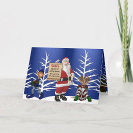 Lägg till Namn, "Santa's Nice List", Helgdag Helgkort