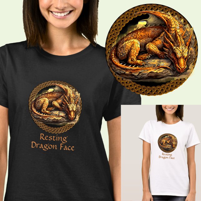 Lägg till Namn som återställer brun dragon T Shirt (Skapare uppladdad)