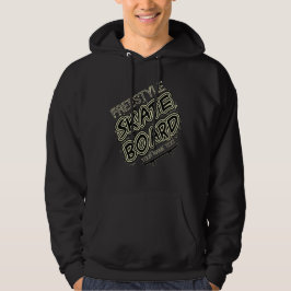 Lägg till Namn Stil City Text Freestyle Skate Boar Hoodie
