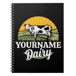 Lägg till NAMN Sunset Dairy Farm Gräsande Holstein Anteckningsbok