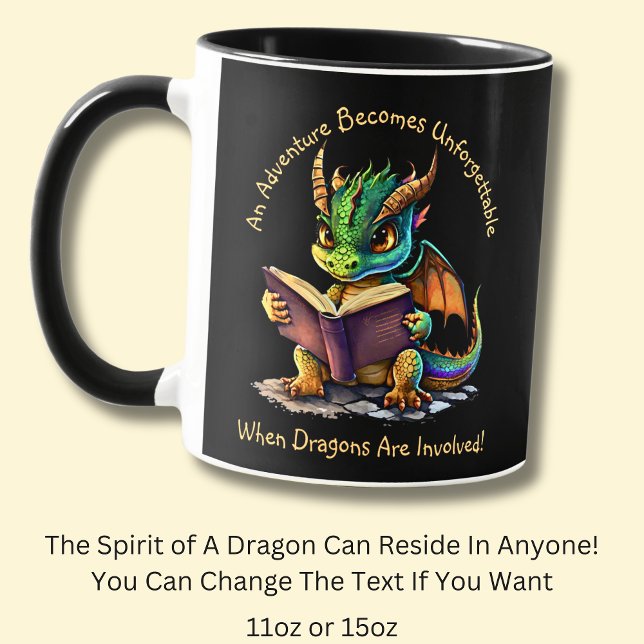 Lägg till Namn-text, Äventyr oförglömlig, Dragon Mugg (Skapare uppladdad)