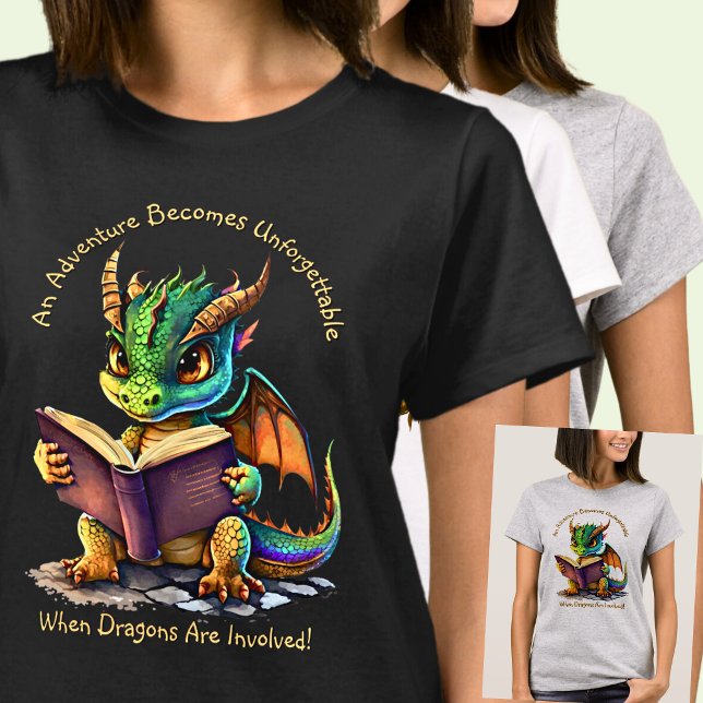 Lägg till Namn-text, Äventyr oförglömlig, Dragon T Shirt (Skapare uppladdad)