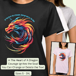 Lägg till Namn-text, bläddringsröd blå dryck T Shirt
