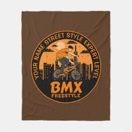 Lägg till Namn Text BMX Freestyle Street Stil Expe Fleecefilt