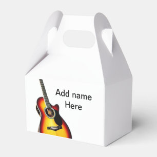 Lägg till namn-text brun akustisk gitarr, redigerb presentaskar